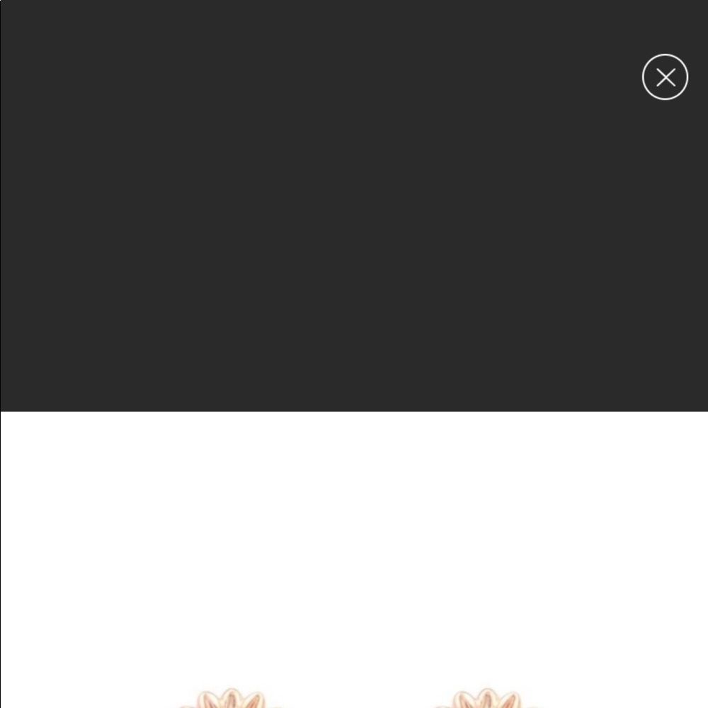 Pretty Rose Gold Rhinestone stud Earrings - Picture 4 of 4